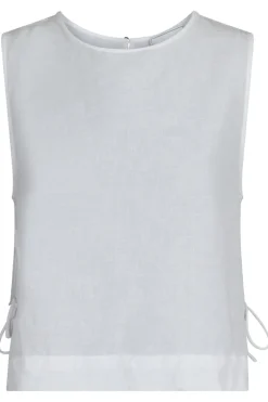 Neo Noir Svetlana Linen Top White