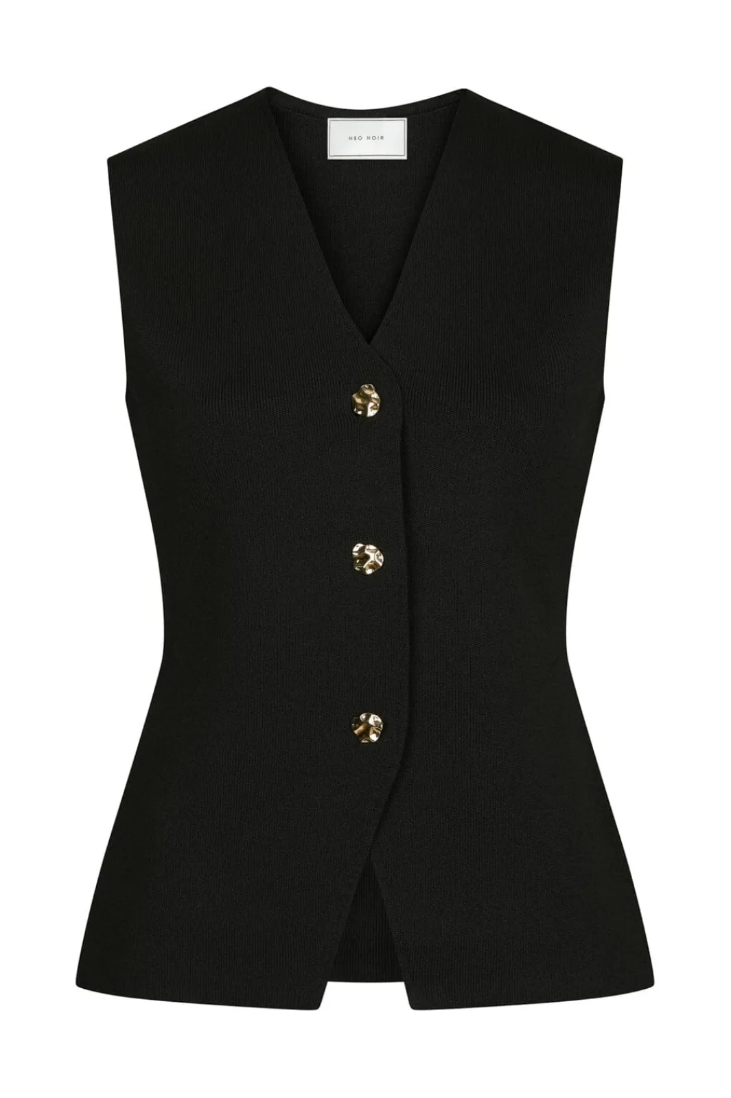 New Neo Noir Sway Smooth Knit Waistcoat 164704 100