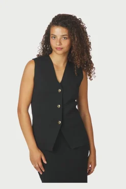 New Neo Noir Sway Smooth Knit Waistcoat 164704 100