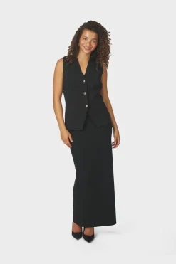 New Neo Noir Sway Smooth Knit Waistcoat 164704 100