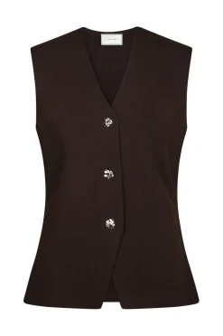 Neo Noir Sway Smooth Knit Waistcoat 164704 676