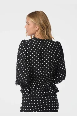 Best Neo Noir Tamona Crepe Dot Blouse 167939 100