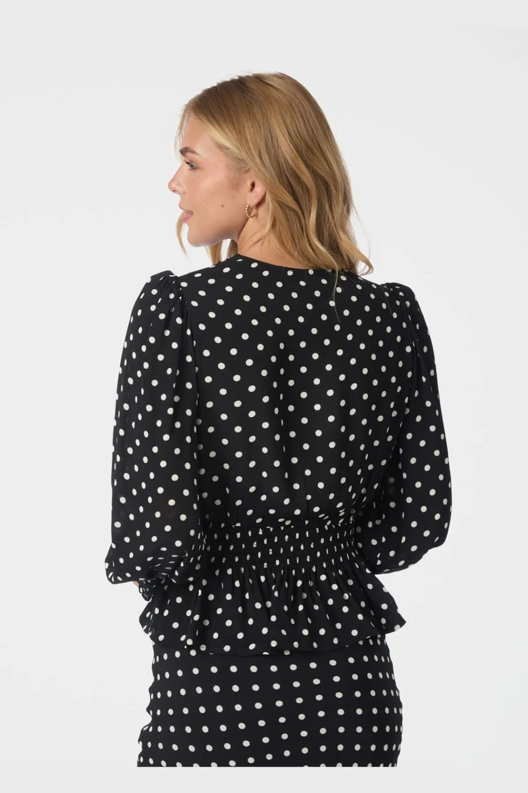 Best Neo Noir Tamona Crepe Dot Blouse 167939 100