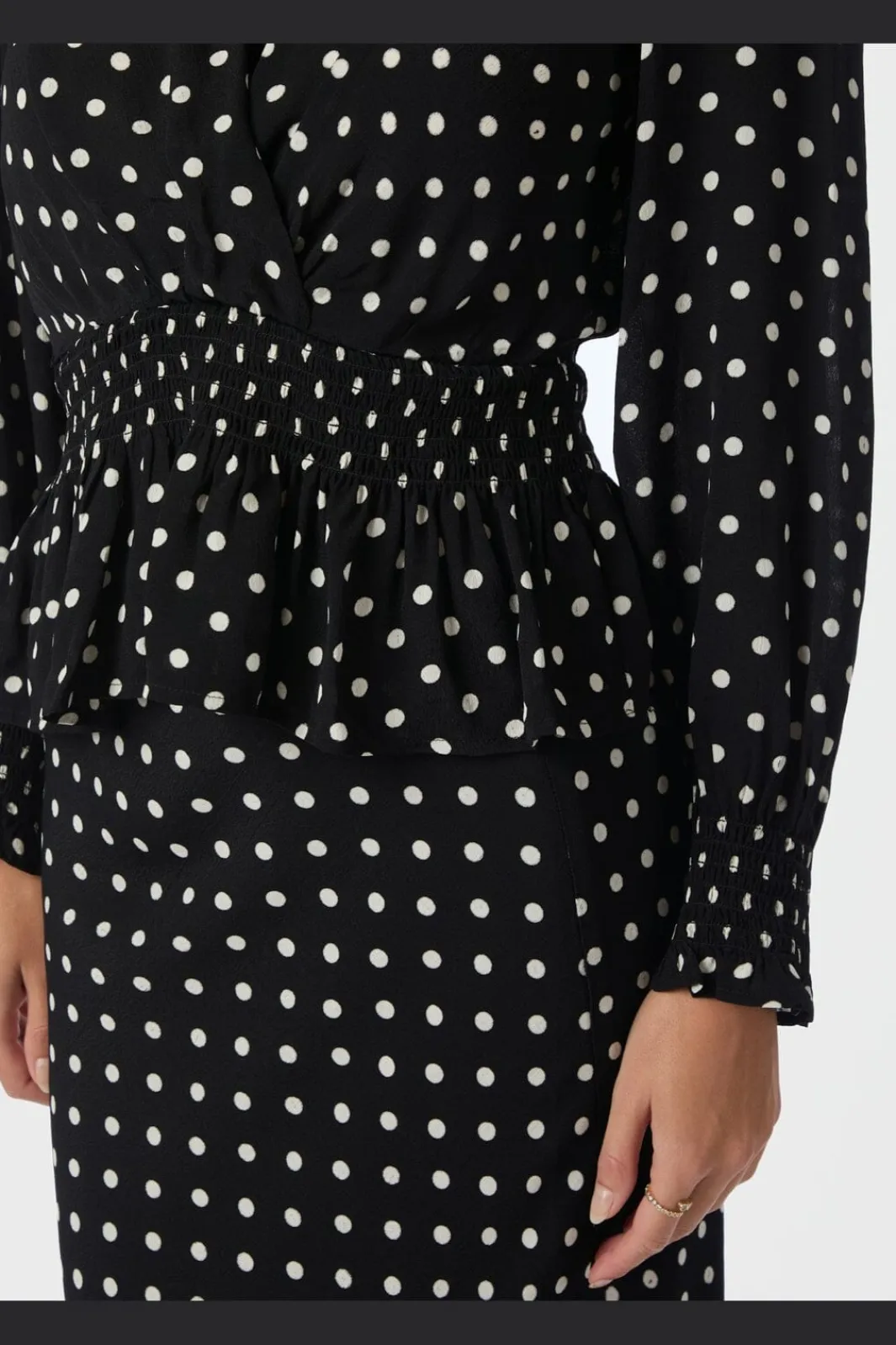 Best Neo Noir Tamona Crepe Dot Blouse 167939 100
