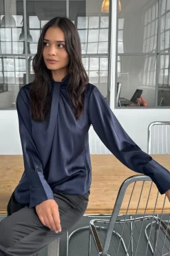 Hot Karmamia Tara Blouse Hammered Sapphire