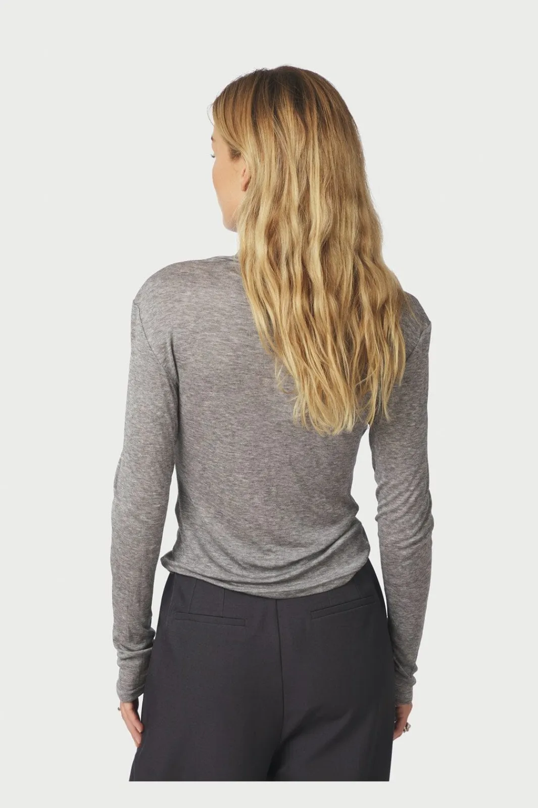 Sale Neo Noir Teddu Fine Rib Blouse 167164 136