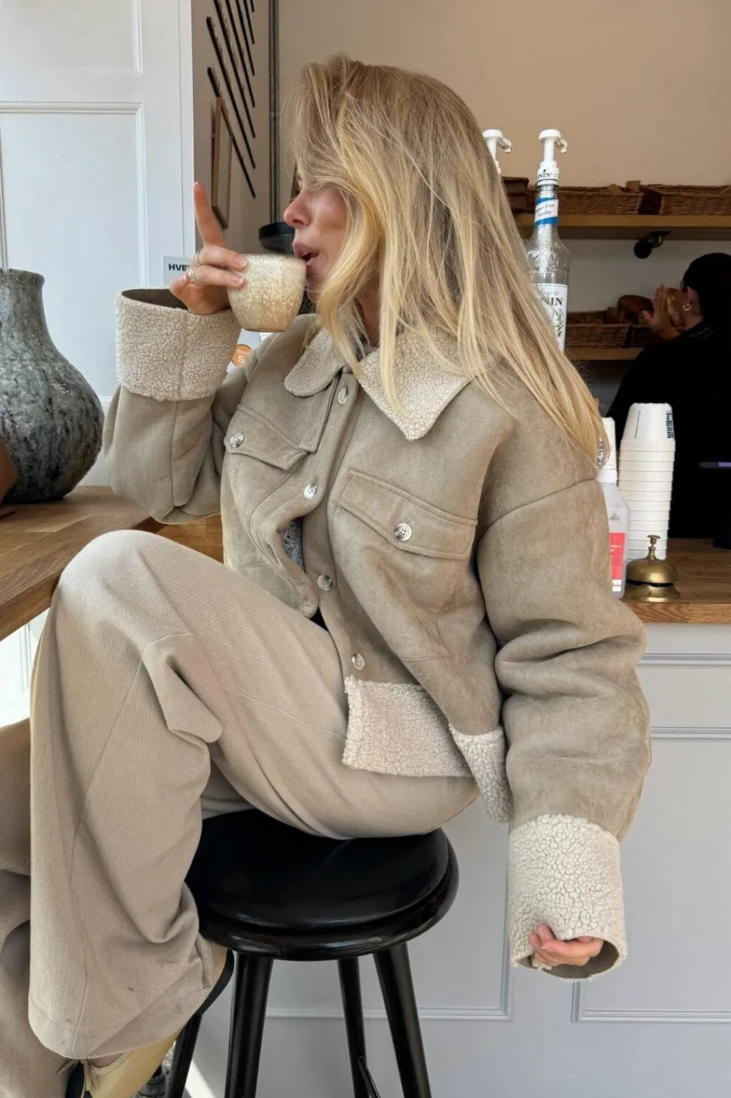 Discount BYIC Theaic Teddy Jacket lbrown Light Brown