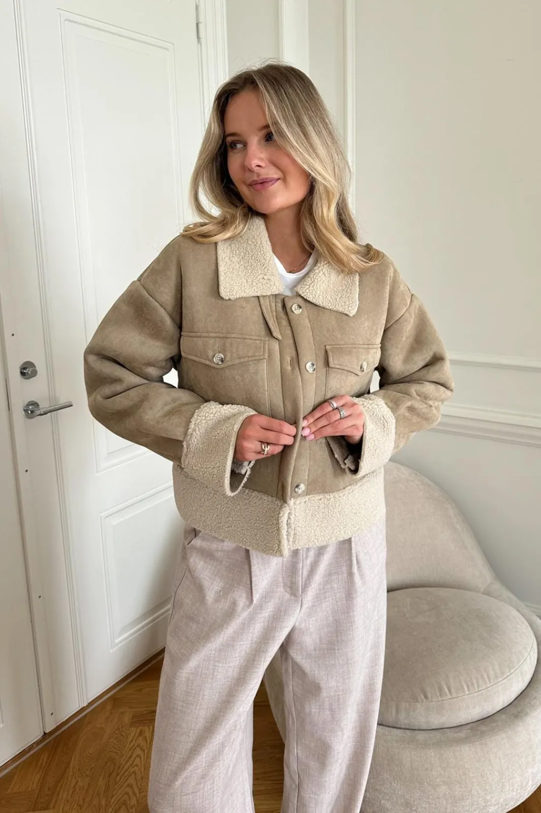 Discount BYIC Theaic Teddy Jacket lbrown Light Brown
