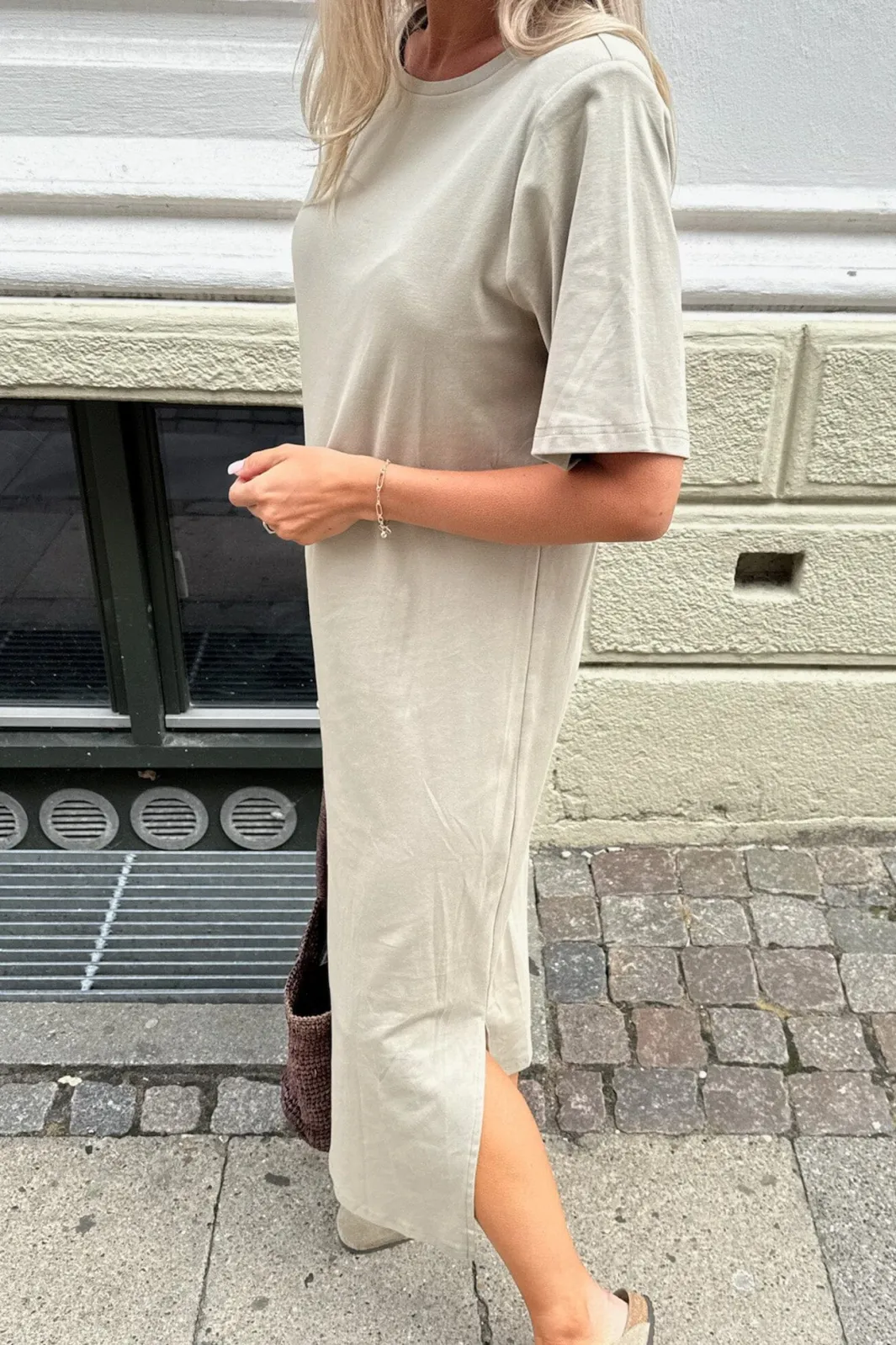 Online BYIC Theaic Tshirt Dress A23942 Khaki