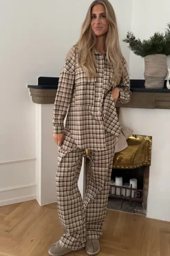 Online BYIC Theldaic Shirt bbc Beige Black Checks