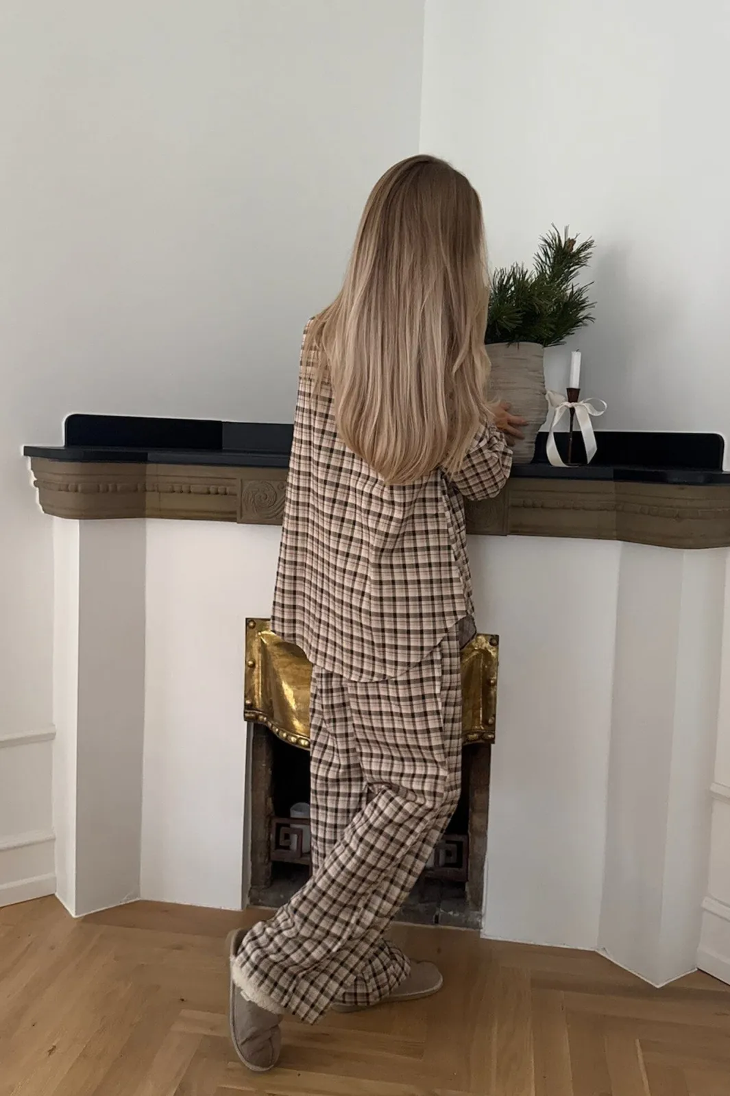 Online BYIC Theldaic Shirt bbc Beige Black Checks