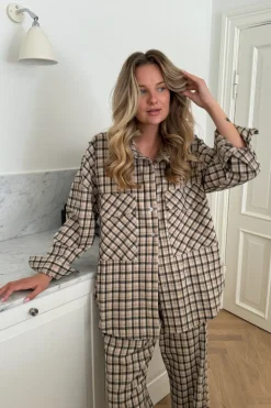 Online BYIC Theldaic Shirt bbc Beige Black Checks