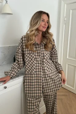 Online BYIC Theldaic Shirt bbc Beige Black Checks