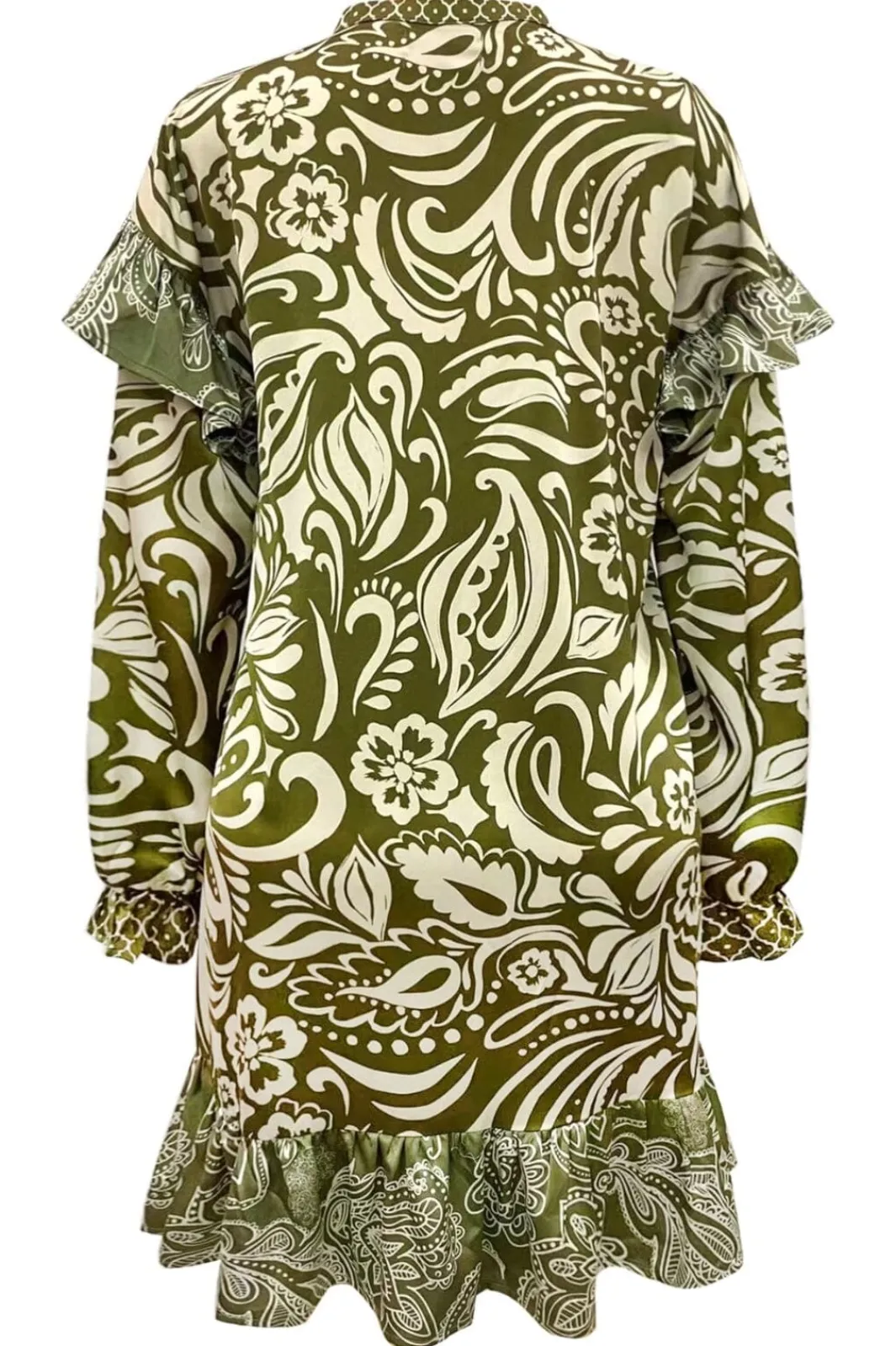 New Liberte Tia-Ls-Frill Dress 22076 Army