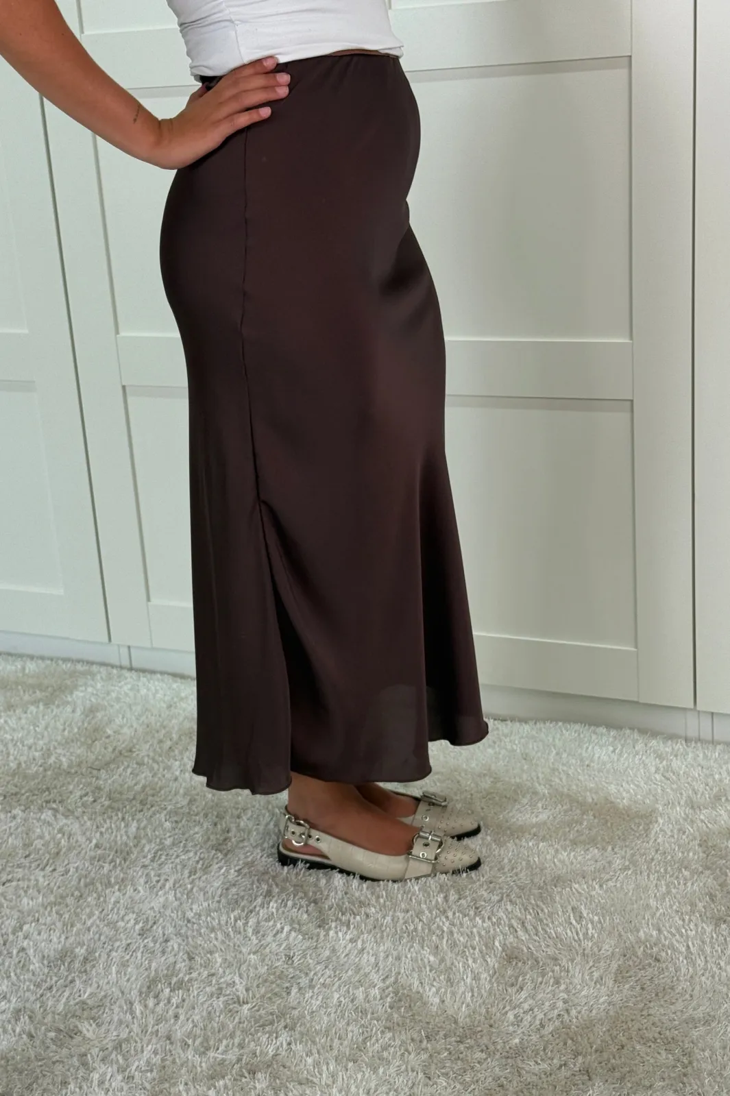 Online A-bee Tiffany Skirt Dark Maroon