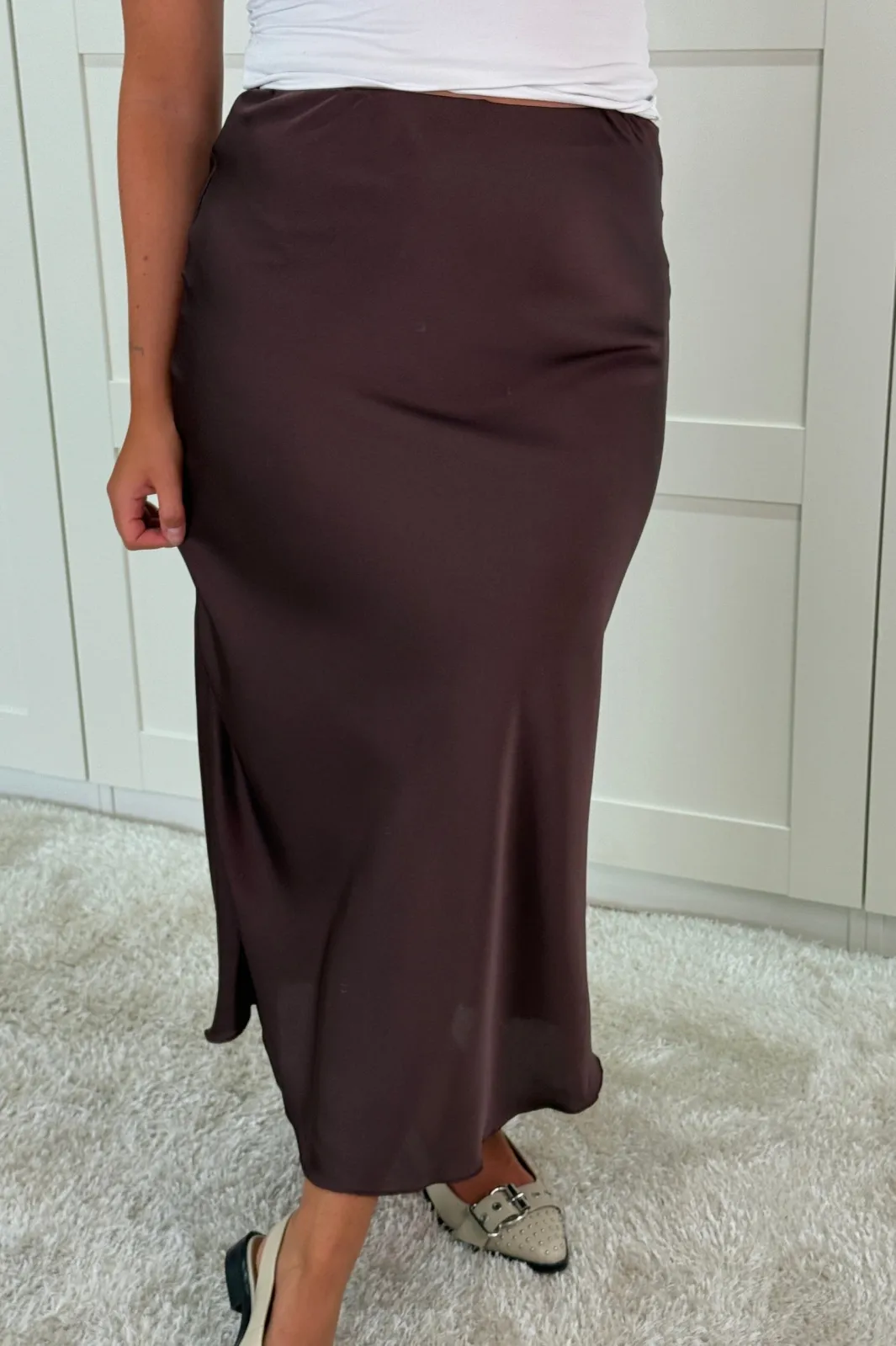 Online A-bee Tiffany Skirt Dark Maroon