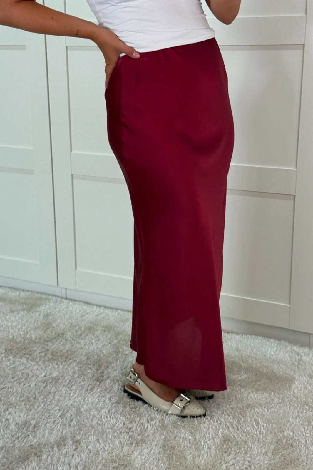 Hot A-bee Tiffany Skirt Burgundy