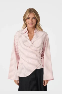 Hot Neo Noir Tifuna Stripe Wrap Shirt 167535 754