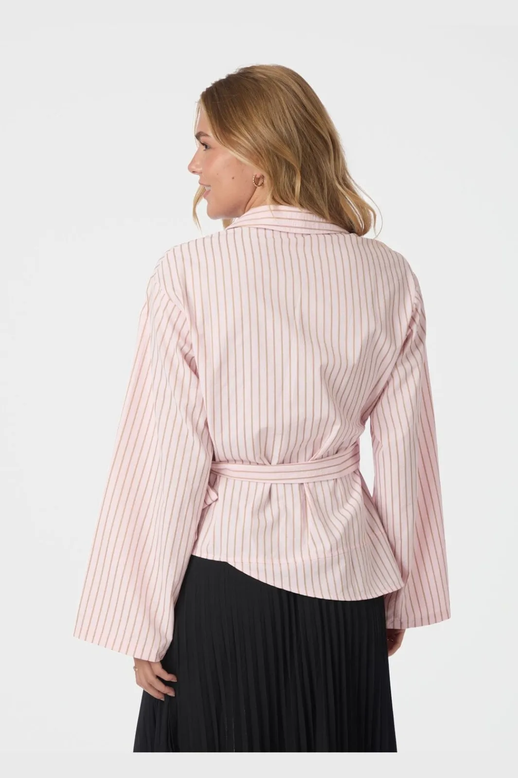 Hot Neo Noir Tifuna Stripe Wrap Shirt 167535 754