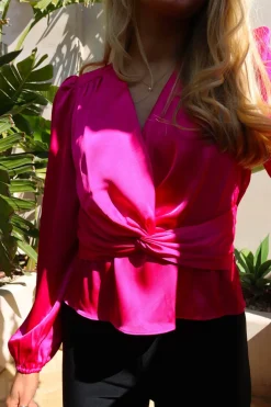 Liberte Tiki Ls Twist Blouse 22120 Pink
