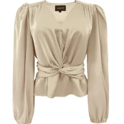 New Liberte Tiki Ls Twist Blouse 22120 Champagne