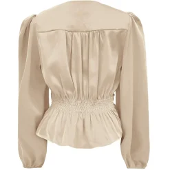 New Liberte Tiki Ls Twist Blouse 22120 Champagne
