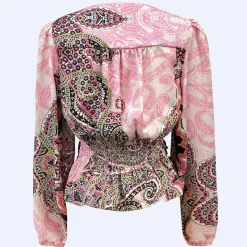 Outlet Liberte Tiki Ls Twist Blouse 22120 Pink Scarf