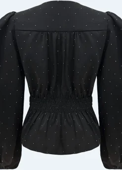 Discount Liberte Tiki Ls Twist Blouse 22120 Black Diamond