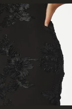 Outlet Neo Noir Tiranna Big Flower Mesh Dress 166824 100