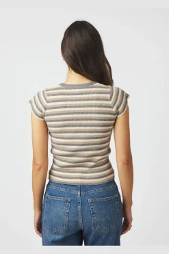 Best Neo Noir Tirra Simple Stripe Knit Top 166630 130