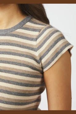 Best Neo Noir Tirra Simple Stripe Knit Top 166630 130