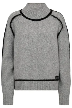 New Haute L'Amitié Toby Hem Line Knit HL10316 Light Grey Melange