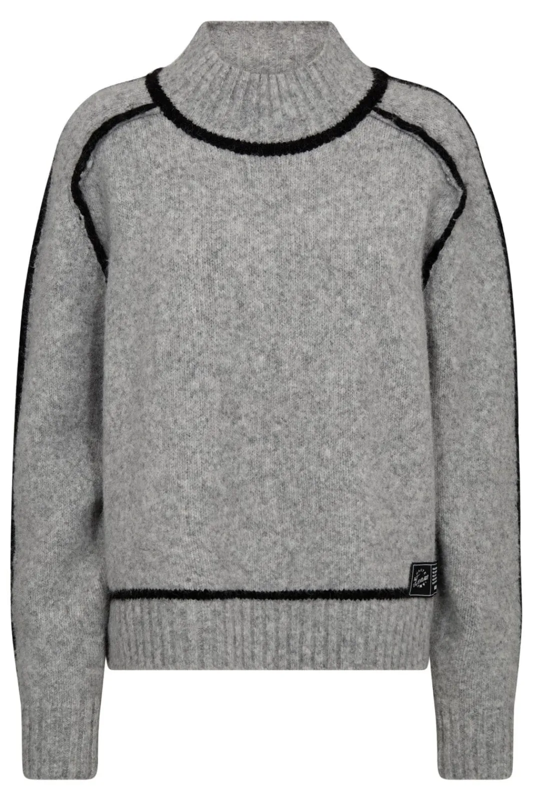 New Haute L'Amitié Toby Hem Line Knit HL10316 Light Grey Melange