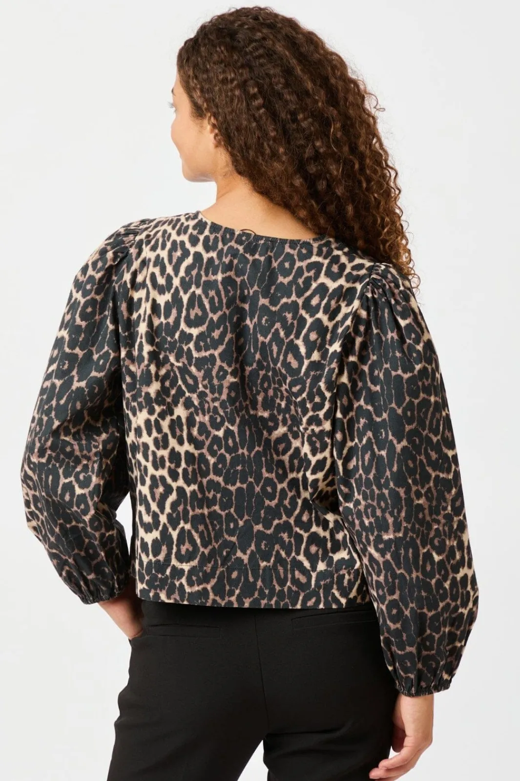 Discount Neo Noir Tova Leo Blouse 164451 Leopard