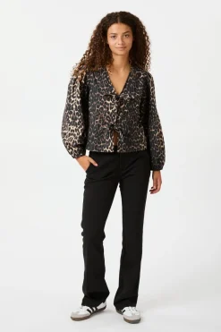 Discount Neo Noir Tova Leo Blouse 164451 Leopard