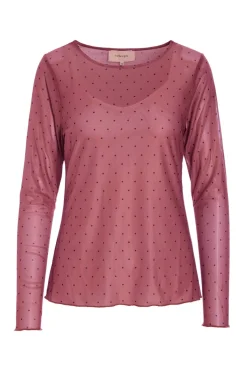 Sale Hunkøn Tova Mesh Blouse 25935 Zinfandel