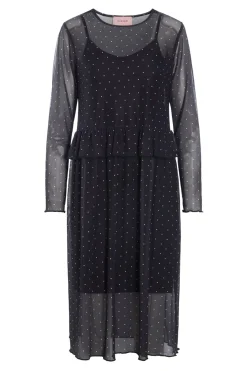 Discount Hunkøn Tova Mesh Dress 25936 Black