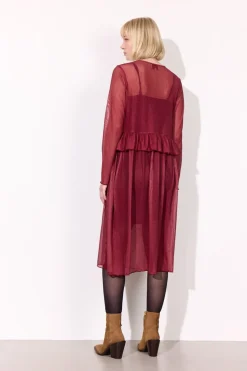 Hot Hunkøn Tova Mesh Dress 25936 Zinfandel