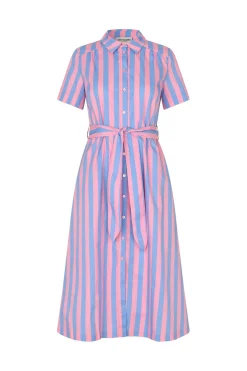 Online Lollys Laundry Tullell Midi Dress Ss26154-3040 80 Stripe