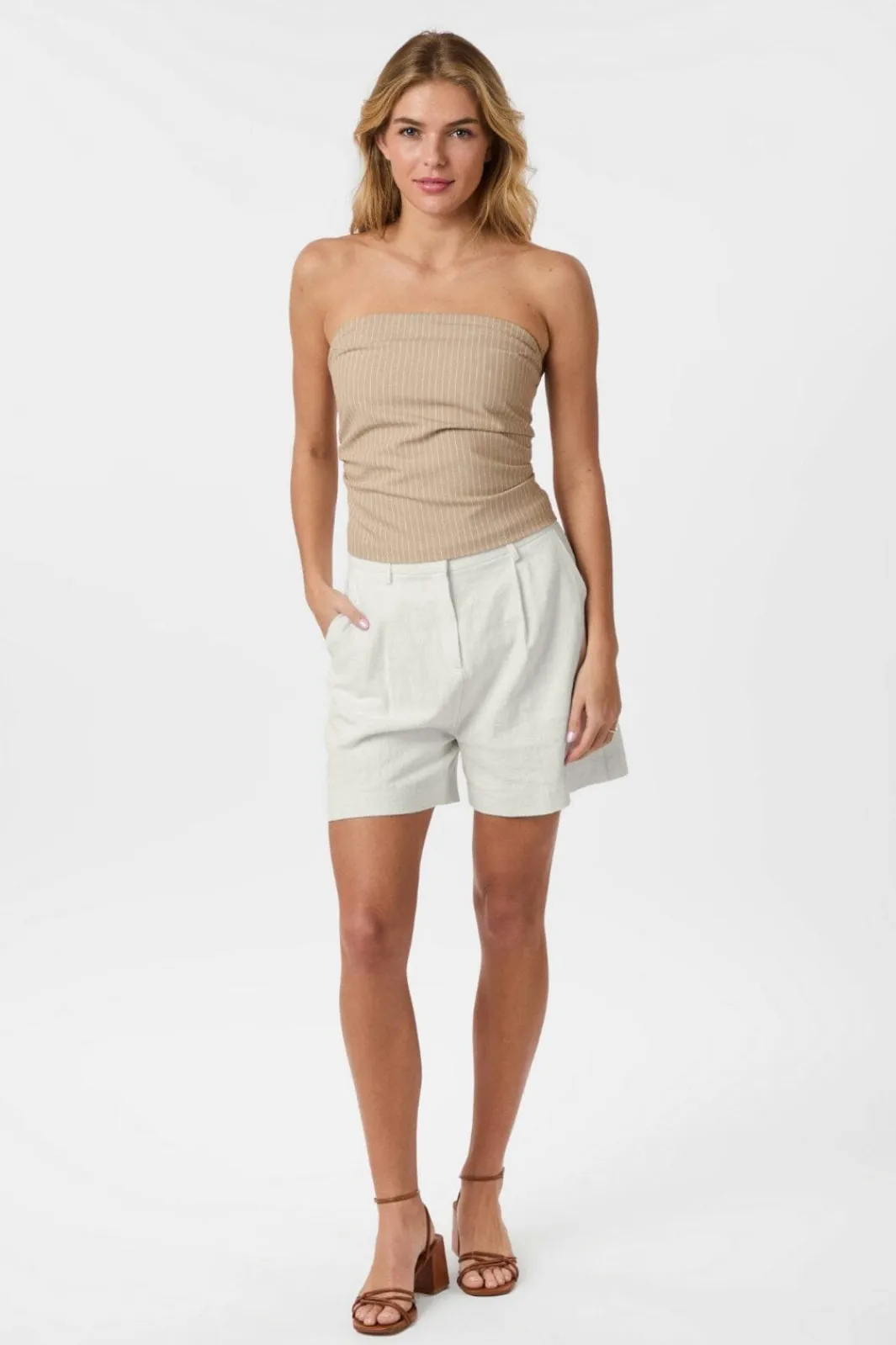 Discount Neo Noir Tyree Melange Pinstripe Top 165471 119