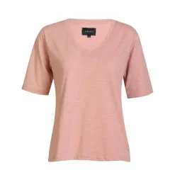 Clearance Liberte Ulla-Ss-Vneck-Tshirt 21675 Dusty Rose