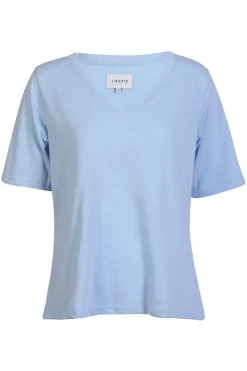 Clearance Liberte Ulla-Ss-Vneck-Tshirt 21675 Baby Blue