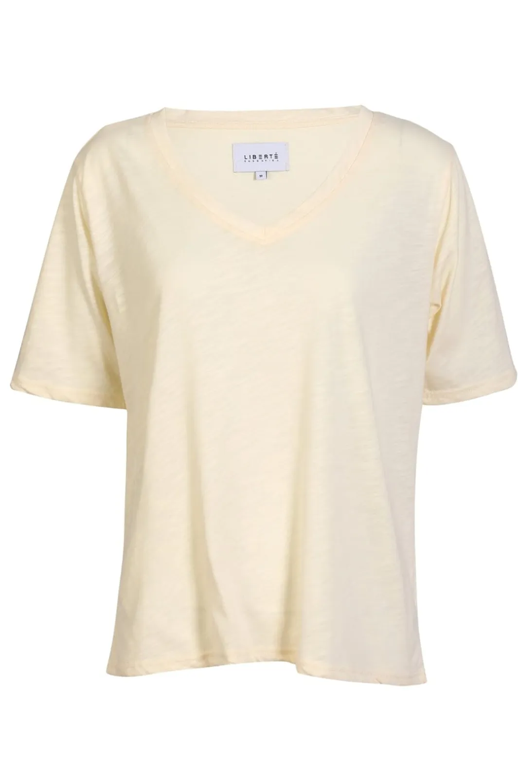 Outlet Liberte Ulla-Ss-Vneck-Tshirt 21675 Ivory