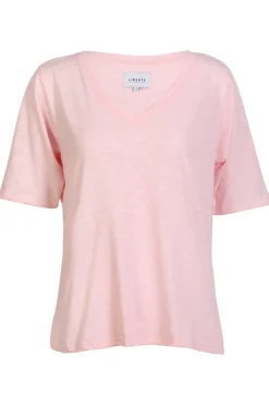 Clearance Liberte Ulla-Ss-Vneck-Tshirt 21675 Light Rose
