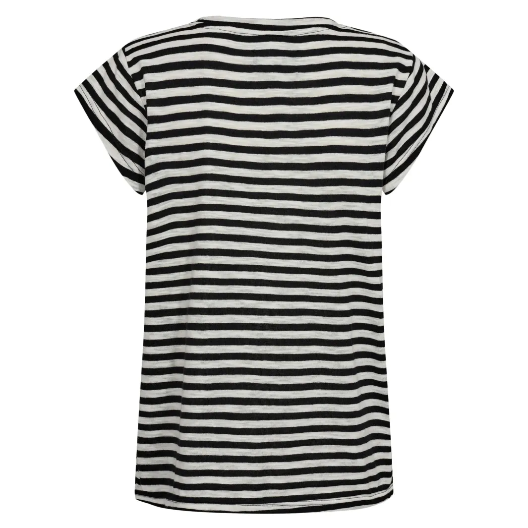 Outlet Liberte Ulla-Stripe-Tshirt Black White Stripe