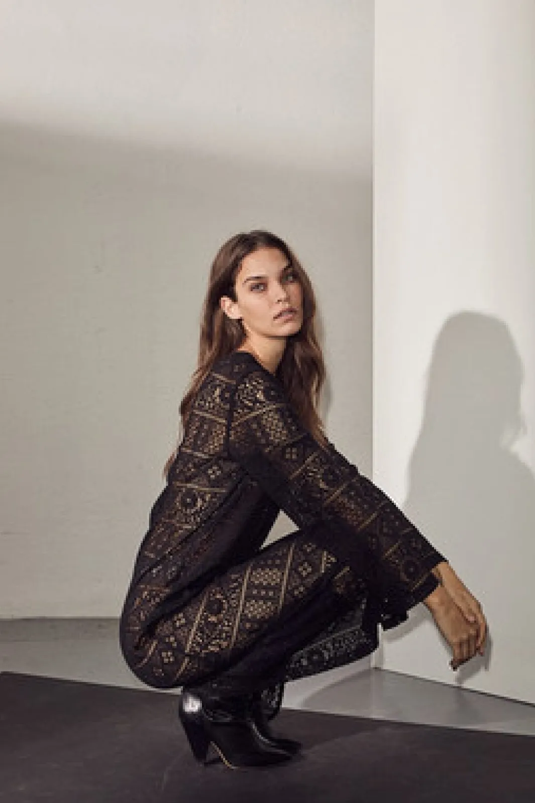 Best Haute L'Amitié Utopia Lace Ls Buckle Dress HL10081 Black