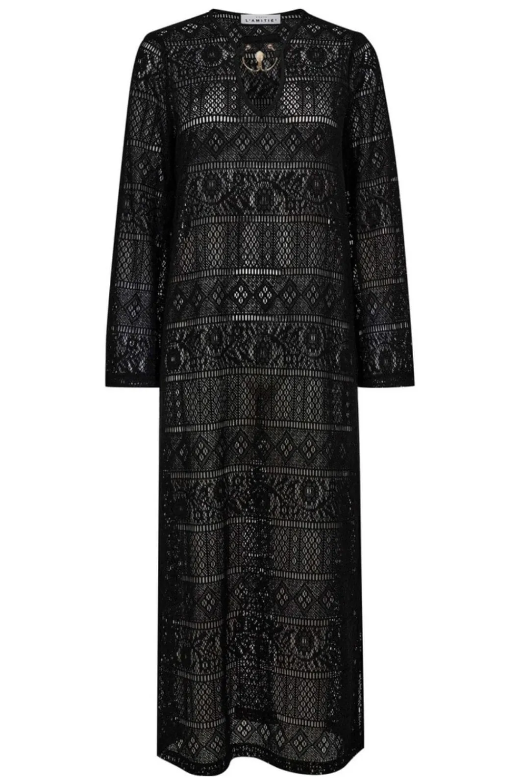 Best Haute L'Amitié Utopia Lace Ls Buckle Dress HL10081 Black
