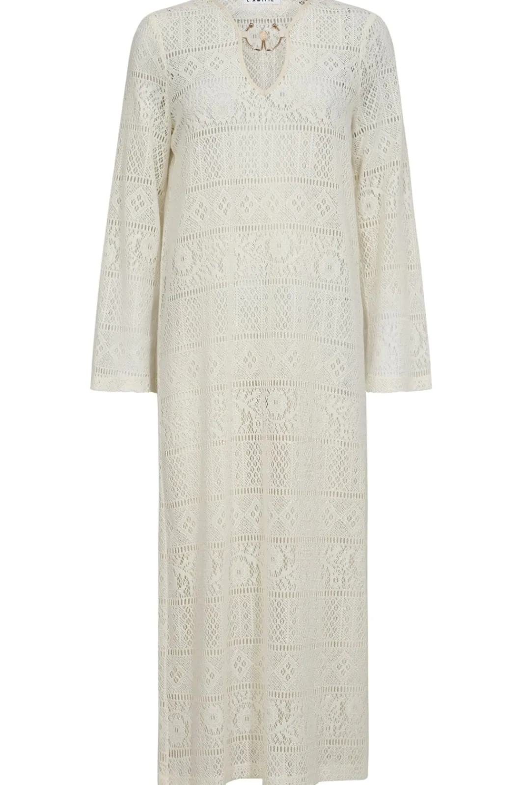 Sale Haute L'Amitié Utopia Lace Ls Buckle Dress HL10081 Off-White