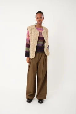 Outlet Lollys Laundry Vadall Vest Sl25490-1066 04 Sand