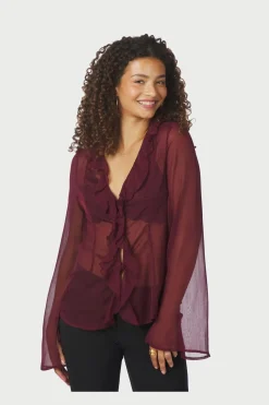 Hot Neo Noir Valappa Chiffon Blouse 166668 682